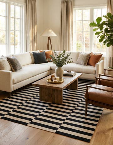 5' 9 x 7' 9 Hand Woven Kilim Modern Wool Rug