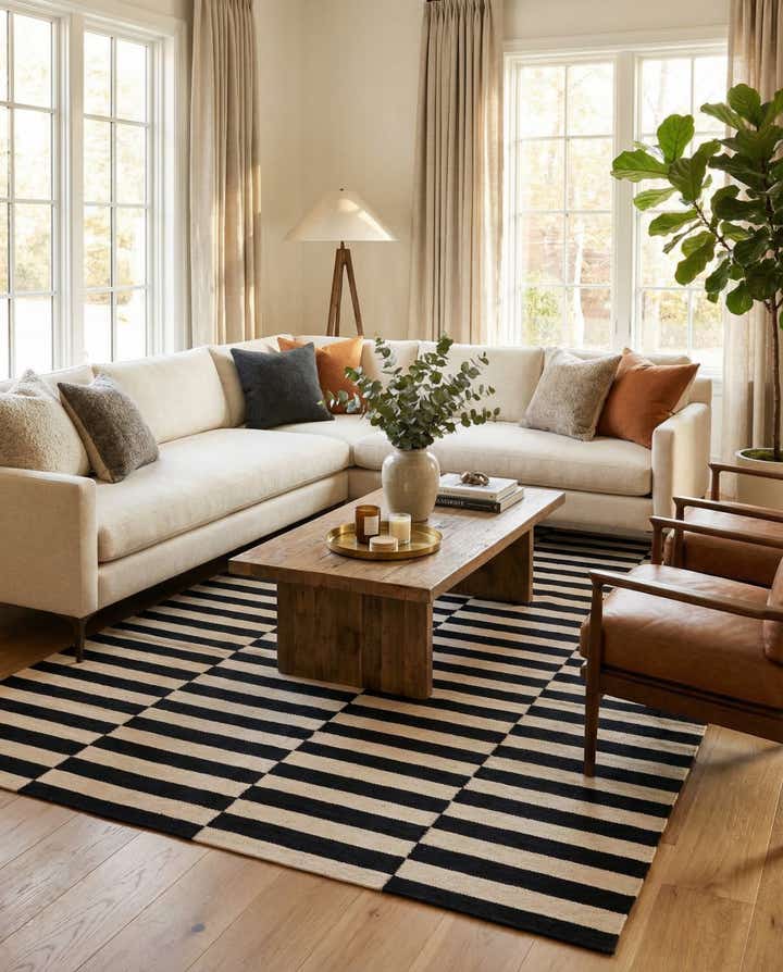 5' 9 x 7' 9 Hand Woven Kilim Modern Wool Rug