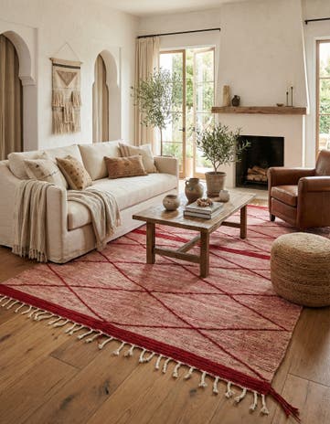 6' 6 x 11' Hand Knotted Moroccan Wool Rug