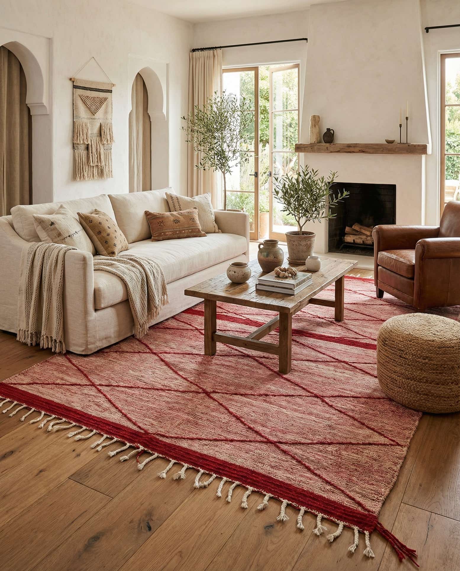 6' 6 x 11' Hand Knotted Moroccan Wool Rug