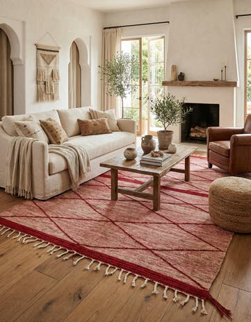 6' 6 x 11' Hand Knotted Moroccan Wool Rug