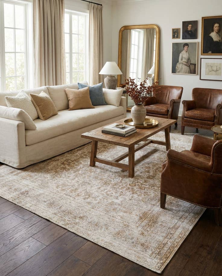 Detail image of 9' 7 x 12' 6 Hand Knotted Ultra Vintage Persian Wool Rug