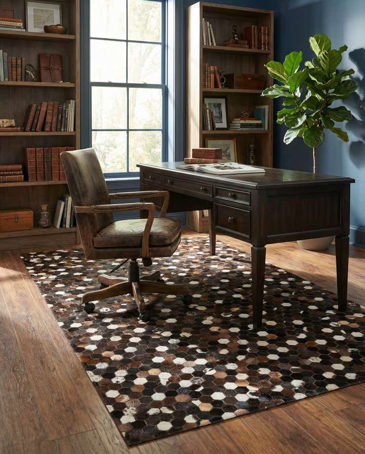 150cm x 245cm Cowhide Leather Teppich