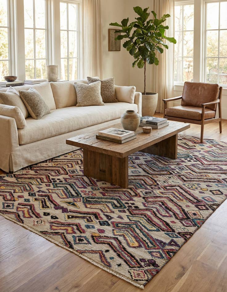 Detail image of 8' x 10' 1  Hand Knotted Darya Wool Rug