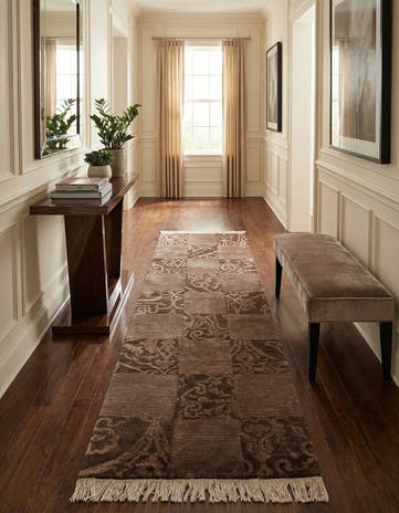 2' 8 x 9' 11 Hand Knotted Darya Wool Runner Rug