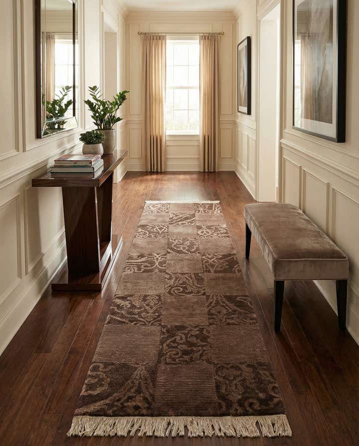 2' 8 x 9' 11 Hand Knotted Darya Wool Runner Rug