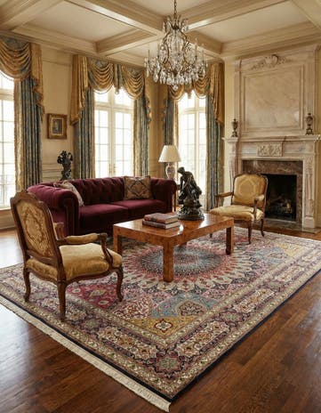 6' 8 x 8' 6 Hand Knotted Tabriz Persian Rug