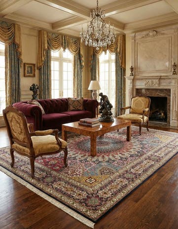 6' 8 x 8' 6 Hand Knotted Tabriz Persian Rug