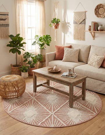 5' 3 x 5' 3 Boho Round Rug