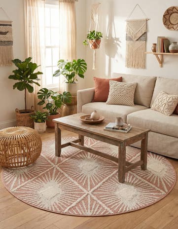 5' 3 x 5' 3 Boho Round Rug