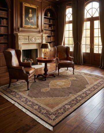 6' 8 x 9' 10 Hand Knotted Tabriz Persian Rug