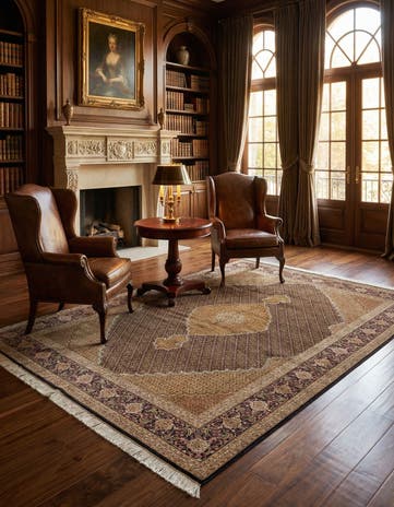 6' 8 x 9' 10 Hand Knotted Tabriz Persian Rug