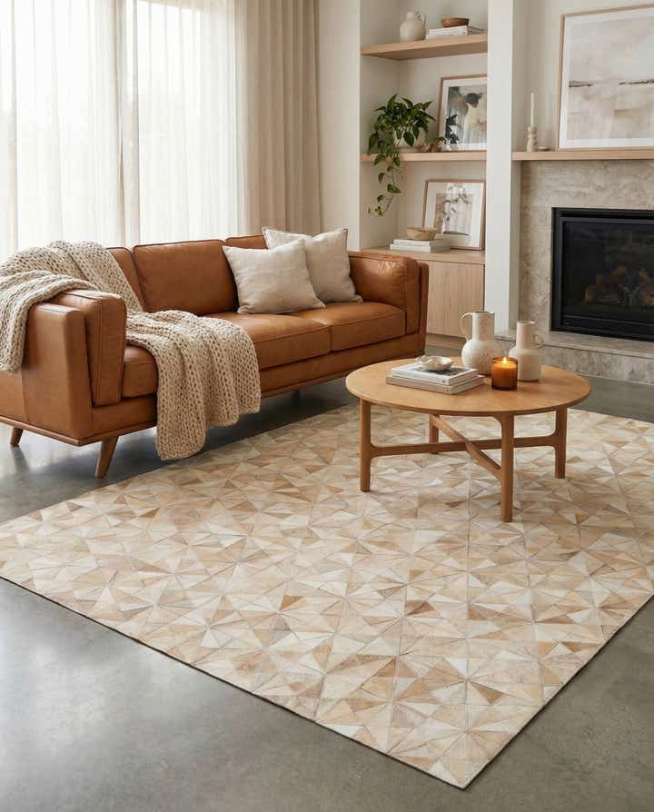 4' 9 x 6' 8 Cowhide Stocks Rug