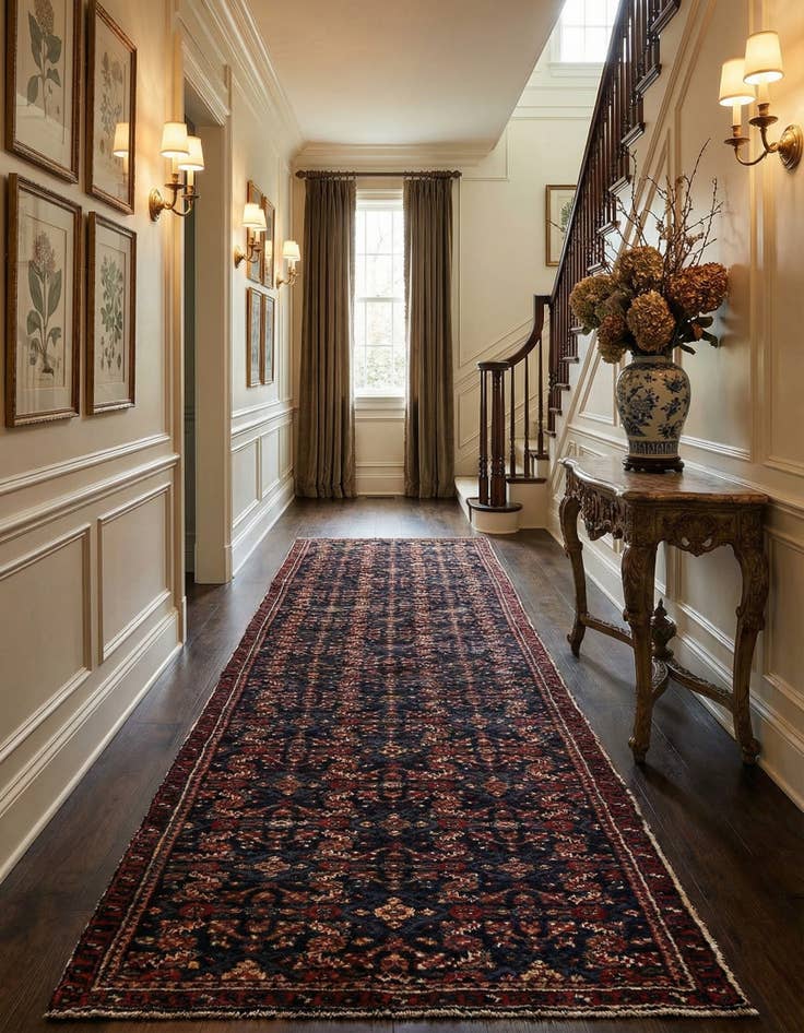 Detail image of 2' 6 x 16' 1 Hamedan Wool Runner Rug