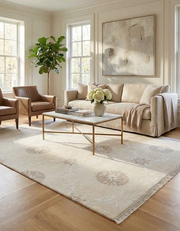 6' 9 x 9' 7 Hand Knotted Darya Wool Rug