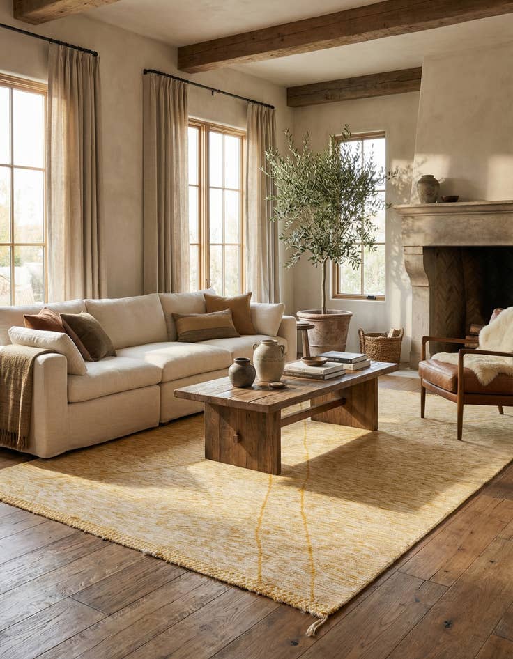 Detail image of 9' 3 x 12' 1  Hand Knotted Moroccan Wool Rug