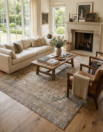9' 3 x 11' 8 Hand Knotted Ultra Vintage Persian Wool Rug