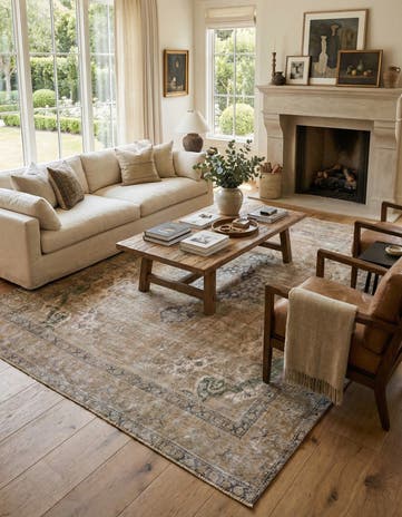 9' 3 x 11' 8 Hand Knotted Ultra Vintage Persian Wool Rug