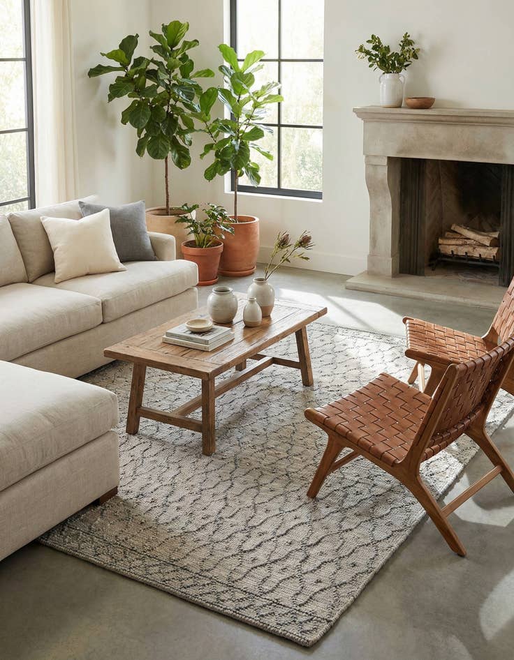 Detail image of  7' 10 x 7' 10  Hand Woven Larsa Jute Square Rug