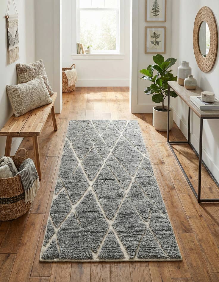 Detail image of 2' x 5' 1 Atlas Moroccan Wool Runner Rug