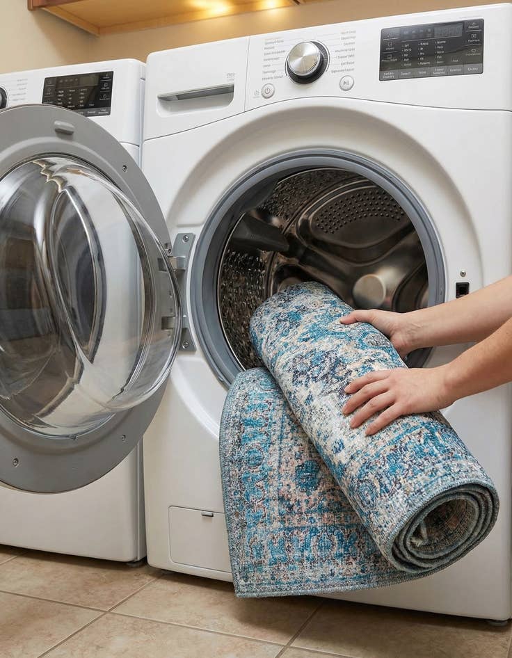 Detail image of 4' x 6'  Washable Mangata Rug