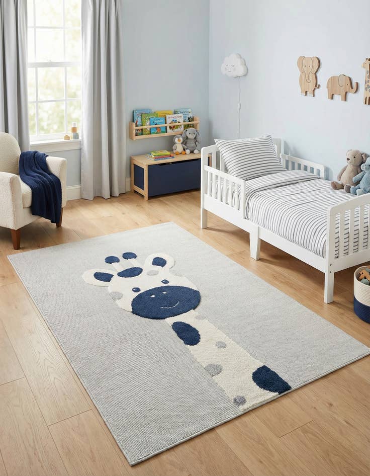 Detail image of 5' 3 x 8' Whimsy Kids Rug