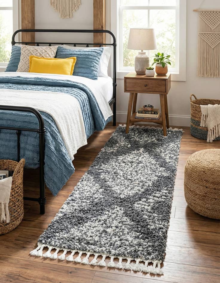 Detail image of 2' x 6' Serenity Shag Runner Rug