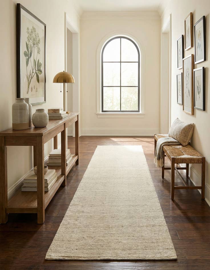 Detail image of 2' 7 x 14' 1  Hand Woven Jill Zarin English Manor Farmhouse Wool Runner Rug