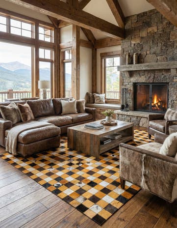 5' 2 x 8' 2 Cowhide Stocks Rug
