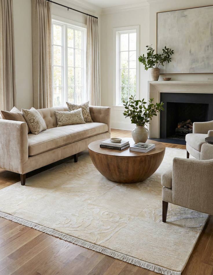 Detail image of 5' 9 x 8' 1  Hand Knotted Darya Wool Rug