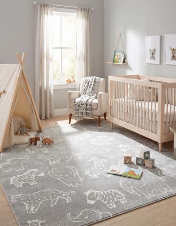 7' 10 x 7' 10 Whimsy Kids Square Rug