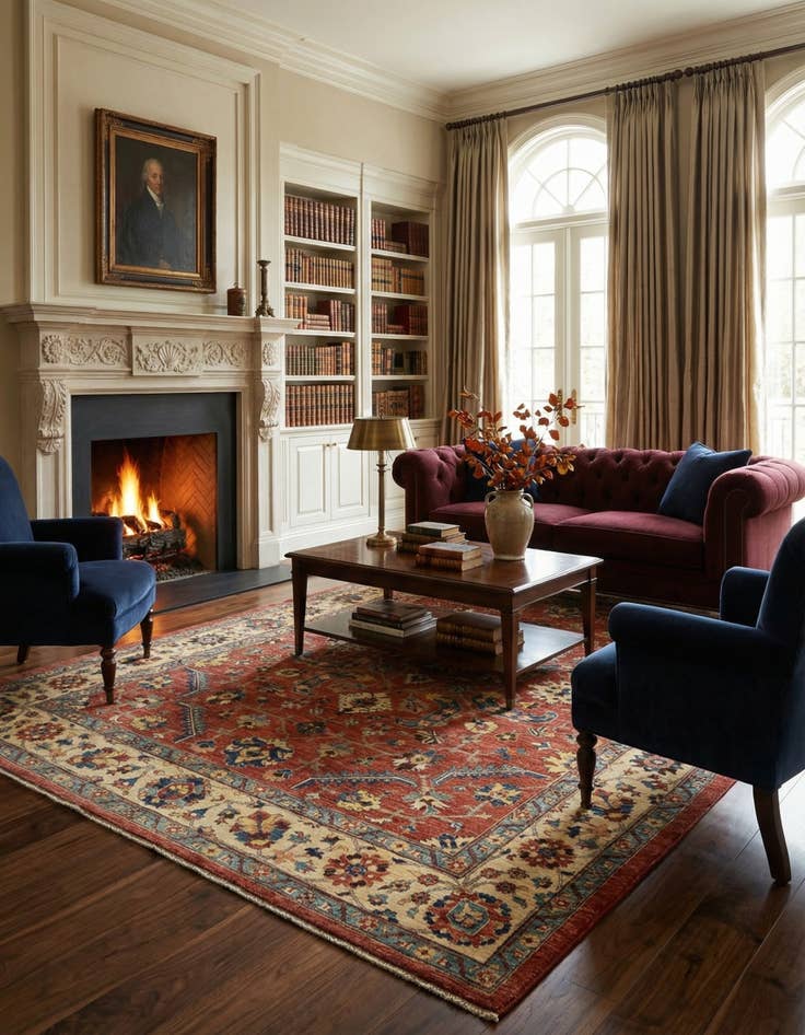 Detail image of 8' 4 x 10' 9 Serapi Wool Rug