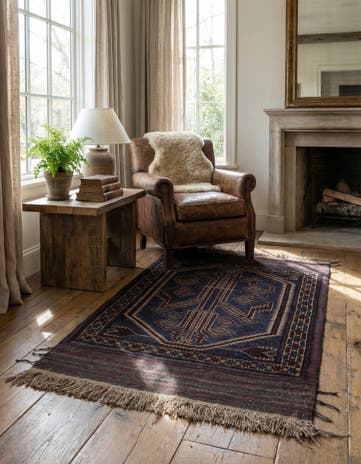2' 9 x 5' Hand Knotted Balouch Oriental Wool Rug
