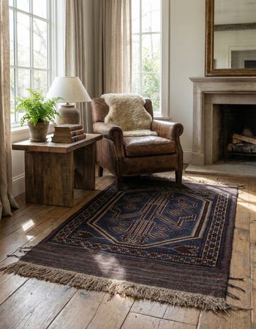 2' 9 x 5' Hand Knotted Balouch Oriental Wool Rug