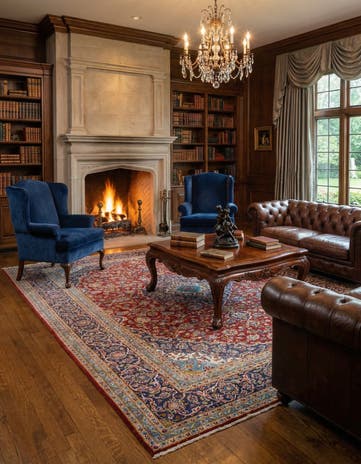 9' 8 x 12' 10 Hand Knotted Mashad Persian Wool Rug