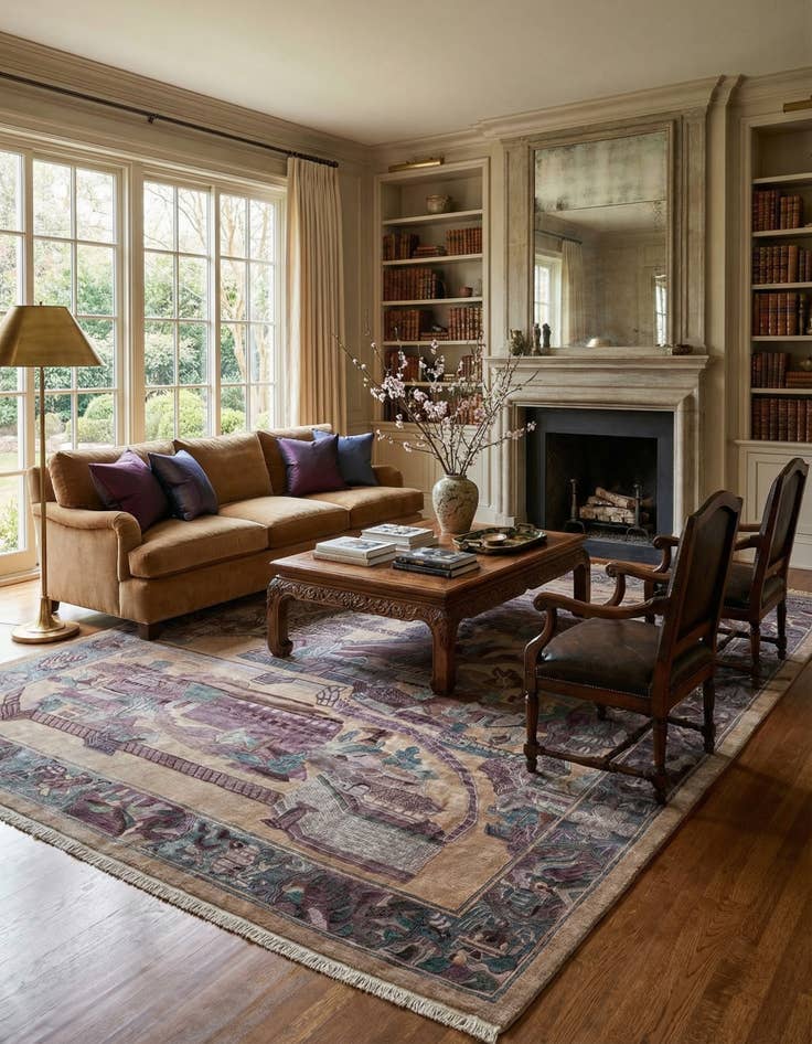 Detail image of  10' 1 x 12' 10  Hand Knotted Tibet Wool Rug