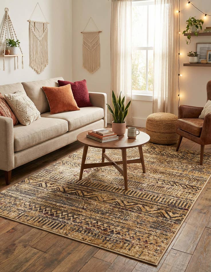 Detail image of 5' 3 x 7' Saturn Rug