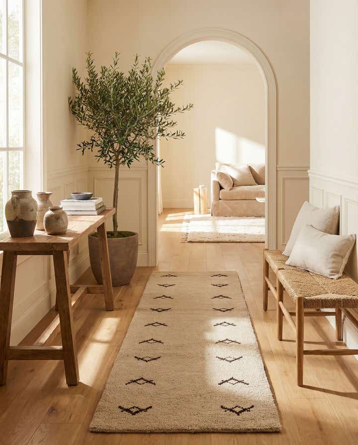 2' 9 x 11' 8 Hand Knotted Moroccan Wool Runner Rug