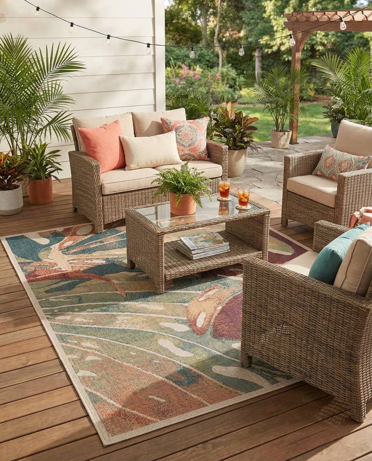 Detail image of 7' 10 x 10' Easy-Clean Baja Indoor / Outdoor Rug