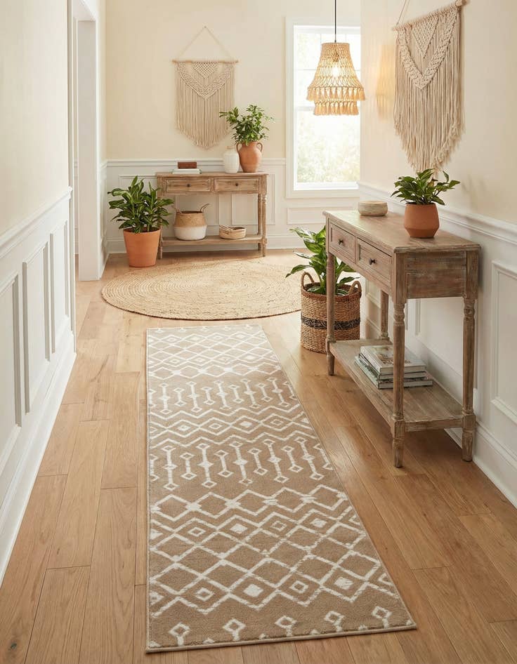 Detail image of  2' 6 x 8' 2 Kasbah Trellis Runner Rug