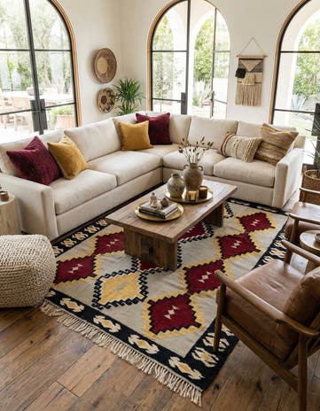 7' 10 x 10' 7 Hand Knotted Darya Wool Rug