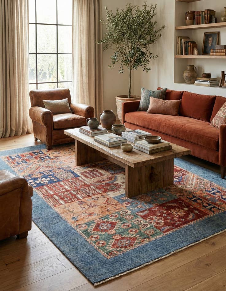 Detail image of 5' 8 x 7' 9  Hand Knotted Ariana Ziegler Rug