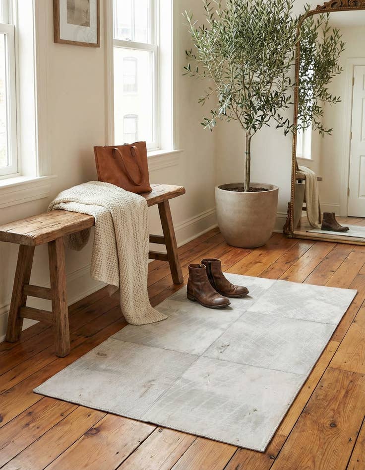 Detail image of 2' x 3' Cowhide Leather Rug