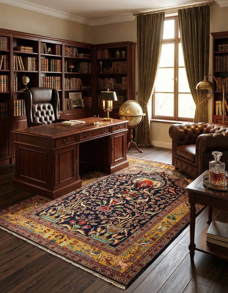 Detail image of 3' 2 x 4' 8 Tabriz Wool Rug