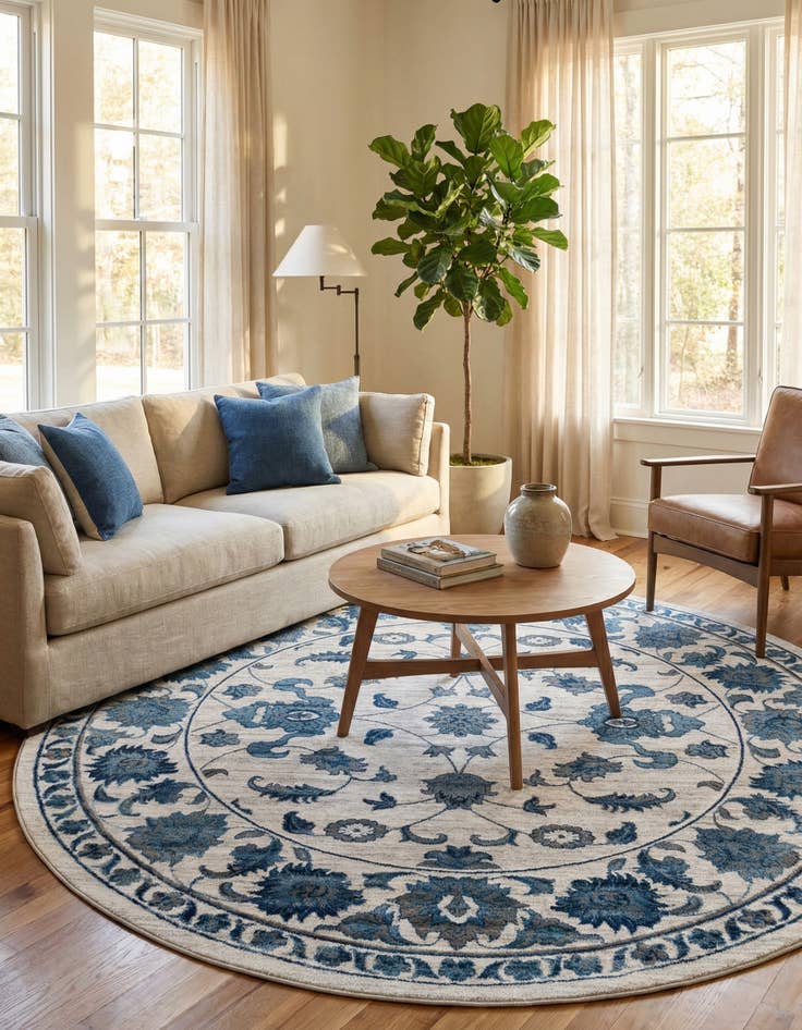 Detail image of 10' x 10' Boston Round Rug