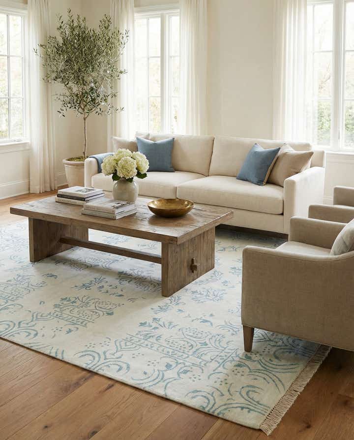 5' 5 x 7' 10 Hand Knotted Darya Wool Rug