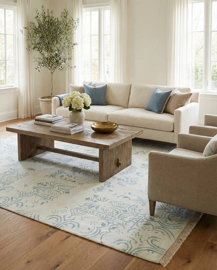 Detail image of 5' 5 x 7' 10 Hand Knotted Darya Wool Rug