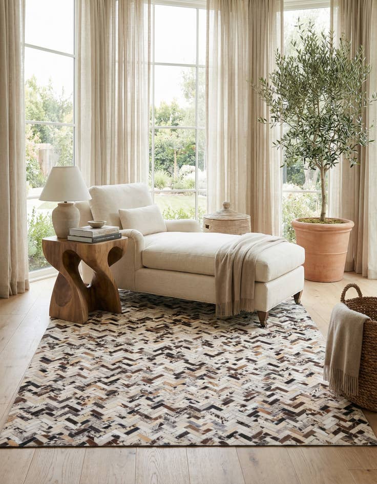 Detail image of  5' 2 x 7' Cowhide Rug