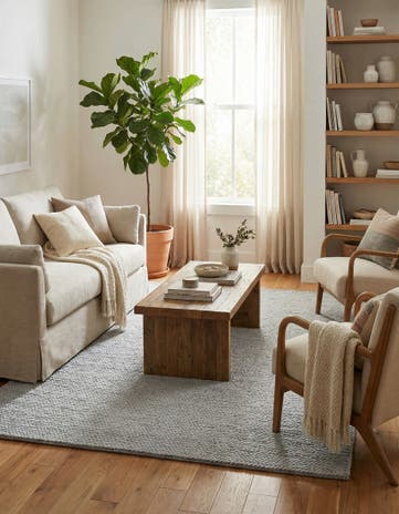 7' 10 x 10' Hand Woven Lana New Zealand Wool Rug