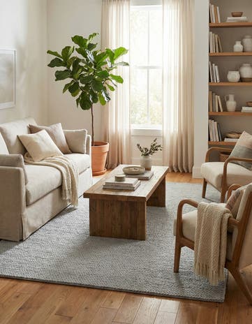 7' 10 x 10' Hand Woven Lana New Zealand Wool Rug